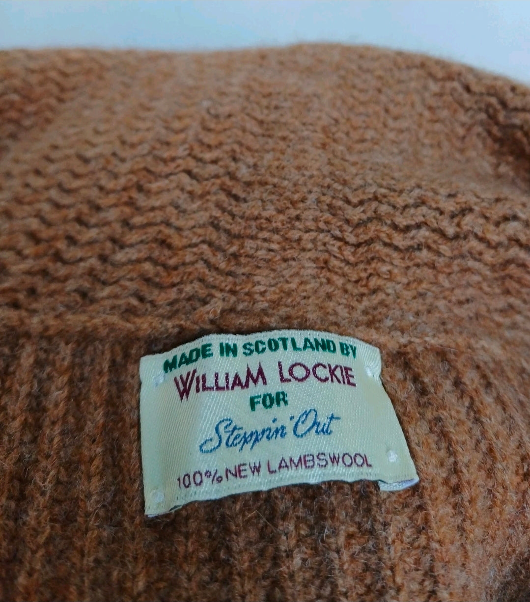 William Lockie Steppin Out Lambswool Knit Cardigan Sweater Mens XL