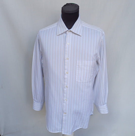 Lanvin Paris Striped Button-Up Shirt Size 40/Mens M