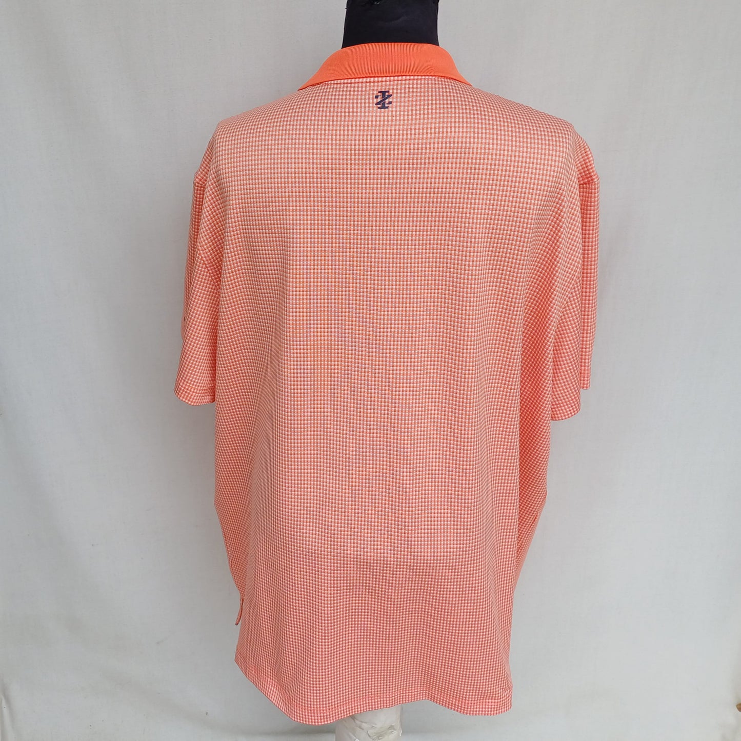 Izod Button Check Golf Polo Shirt Mens 2XL