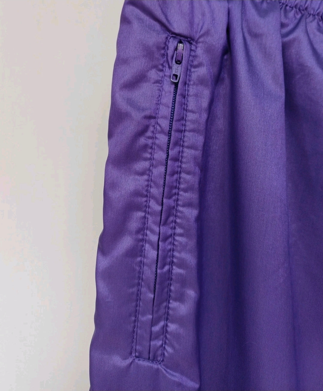 Vintage Adidas Shiny Nylon Zip Track Pants Trousers Size 4/Mens M