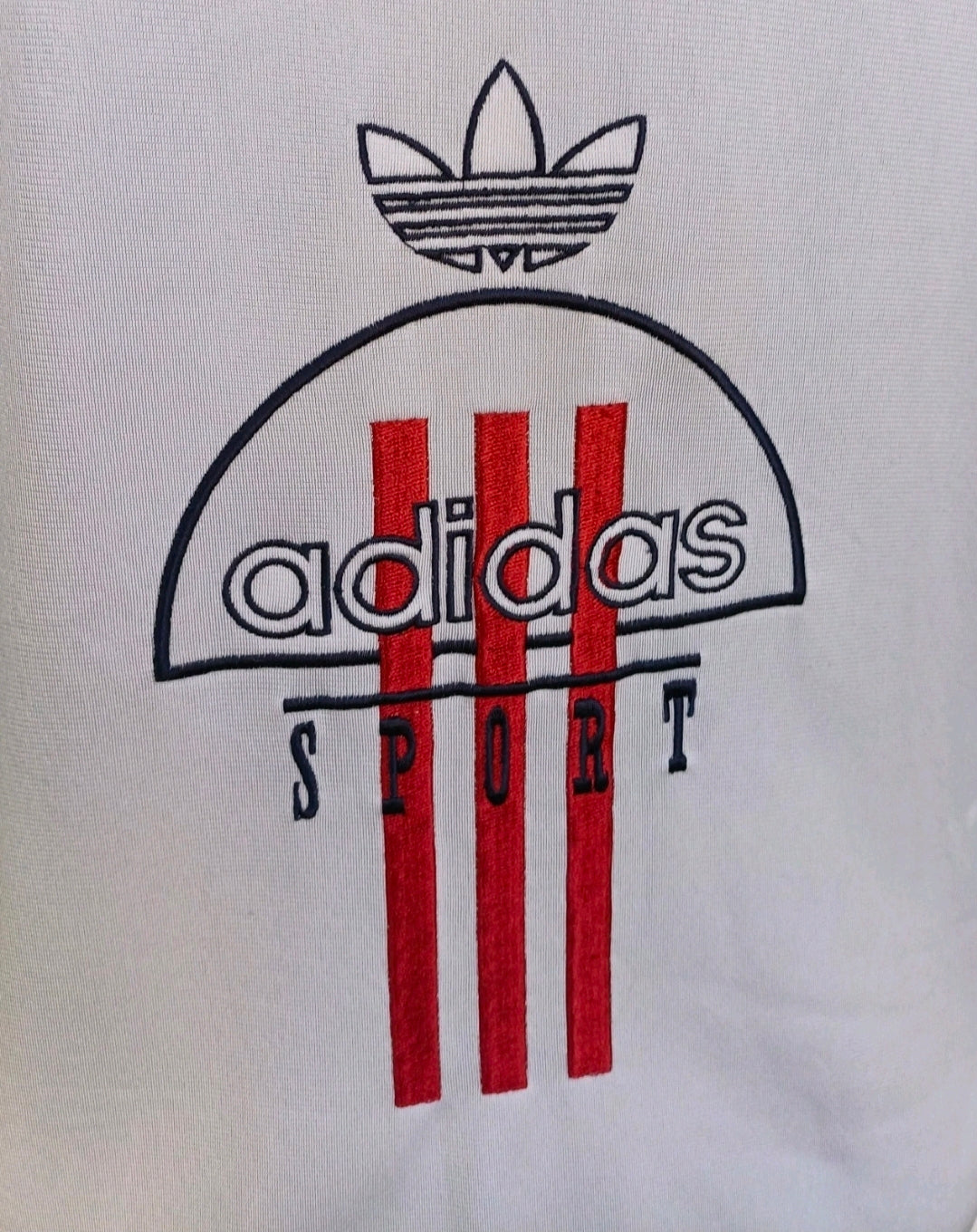 Vintage 90s Adidas Sport Zip Track Top Jacket Striped Mens M