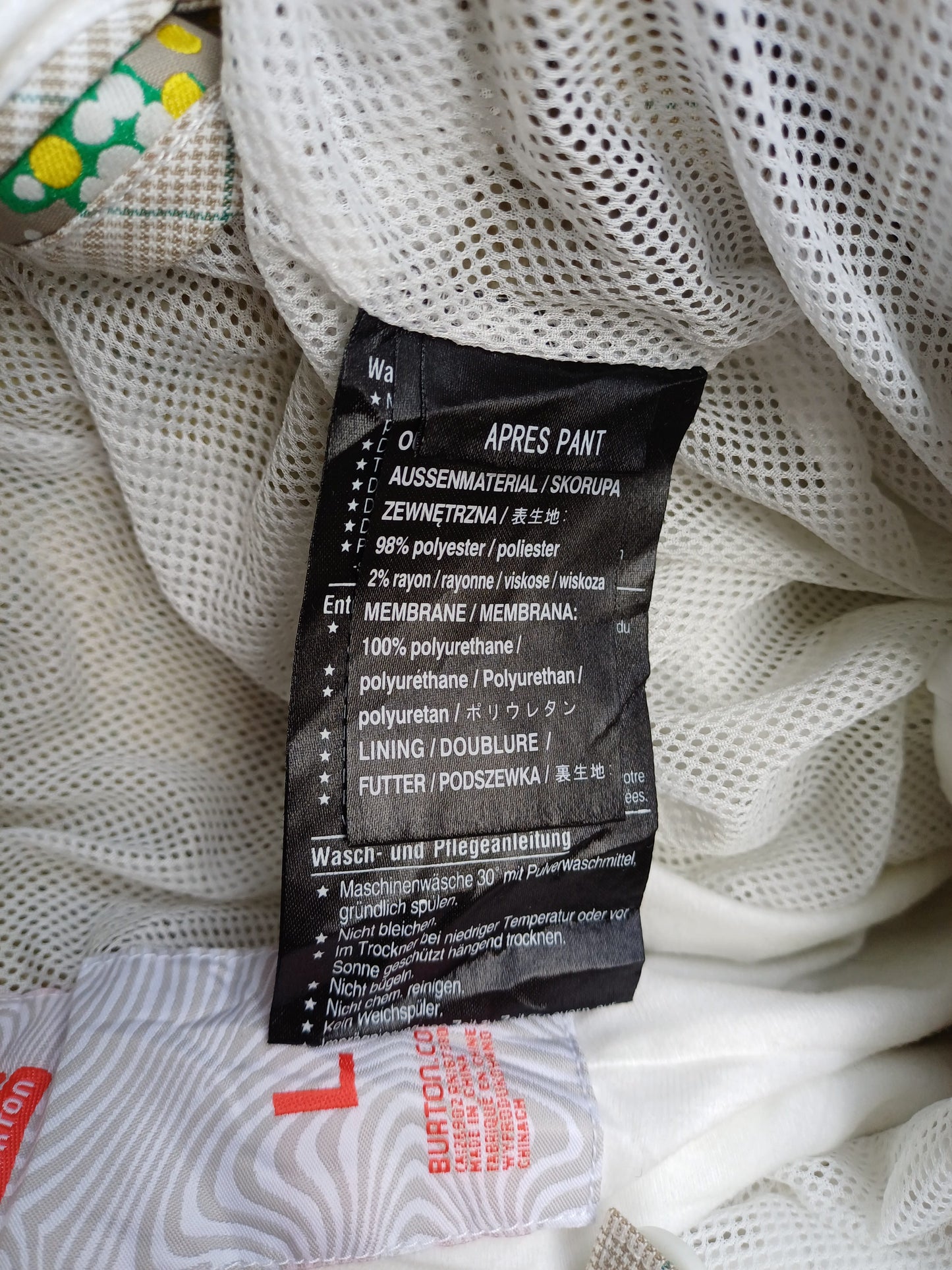 Burton Plaid Snowboard Ski Pants Mens L Oversized