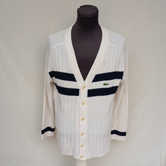 Vintage Chemise Lacoste Acrylic Button Cardigan Sweater Size 3/Mens M
