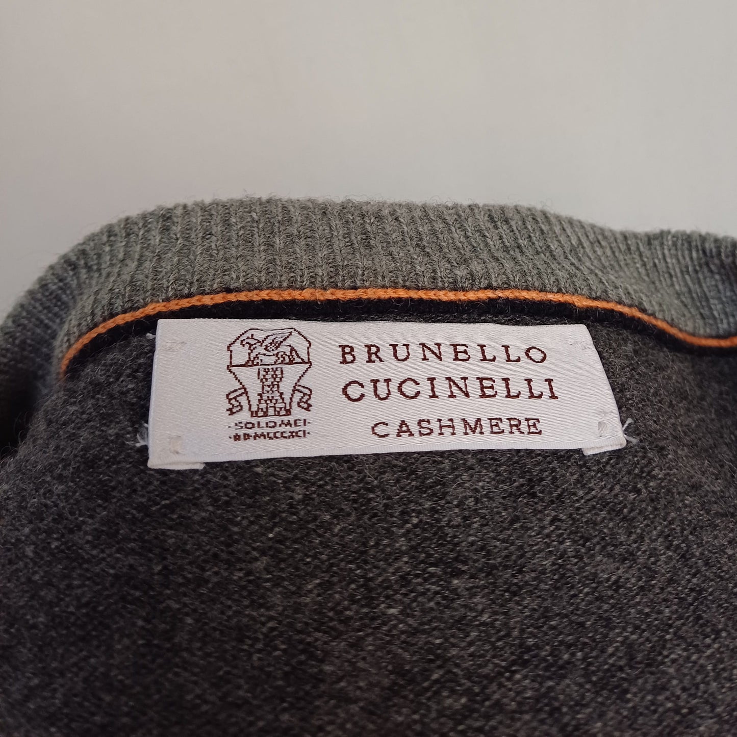 Brunello Cucinelli Cashmere V-Neck Pullover Sweater Size 56/Mens XL