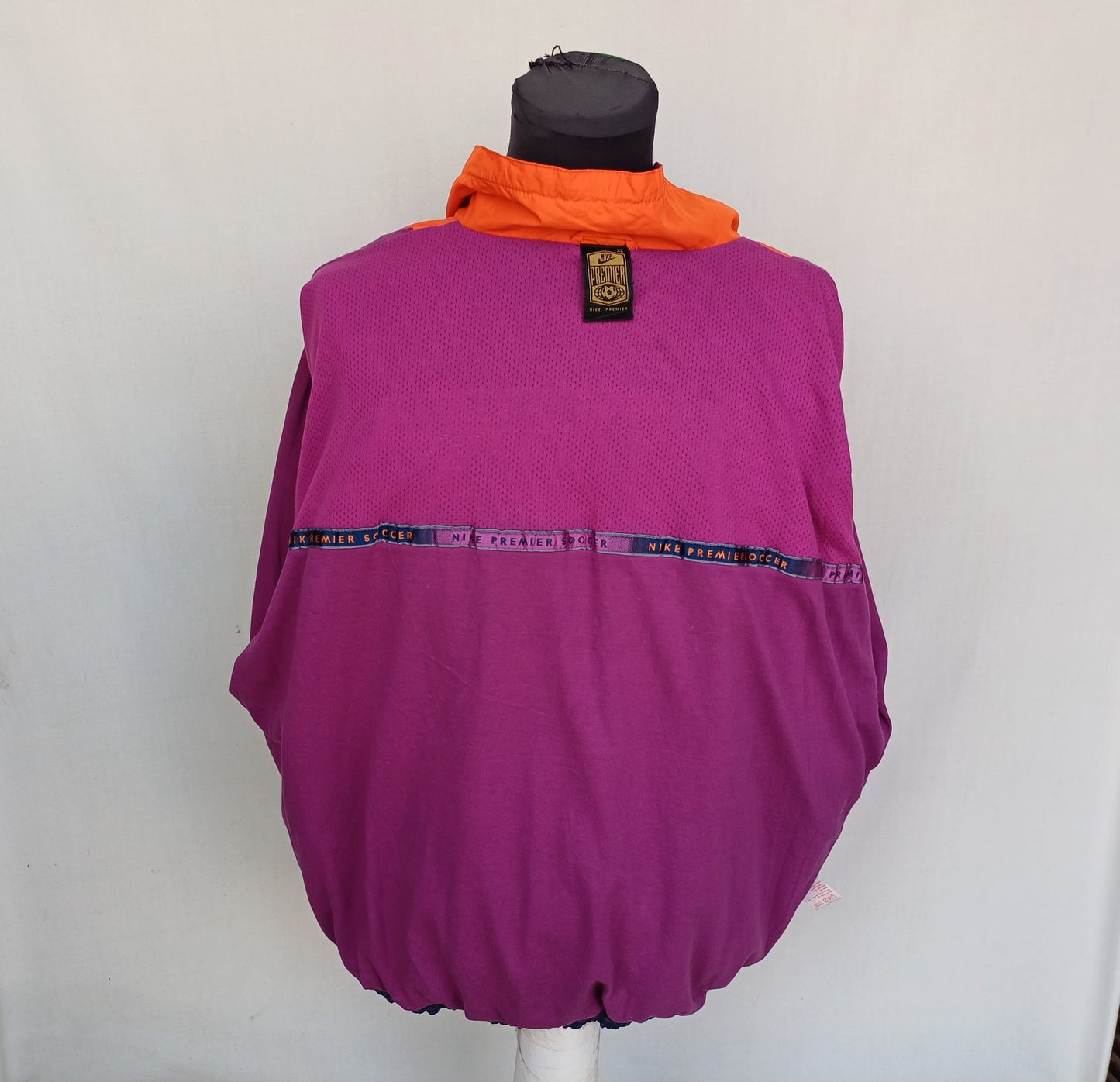 Vintage 90s Nike Multicolor Windbreaker Track Top Jacket Mens XL