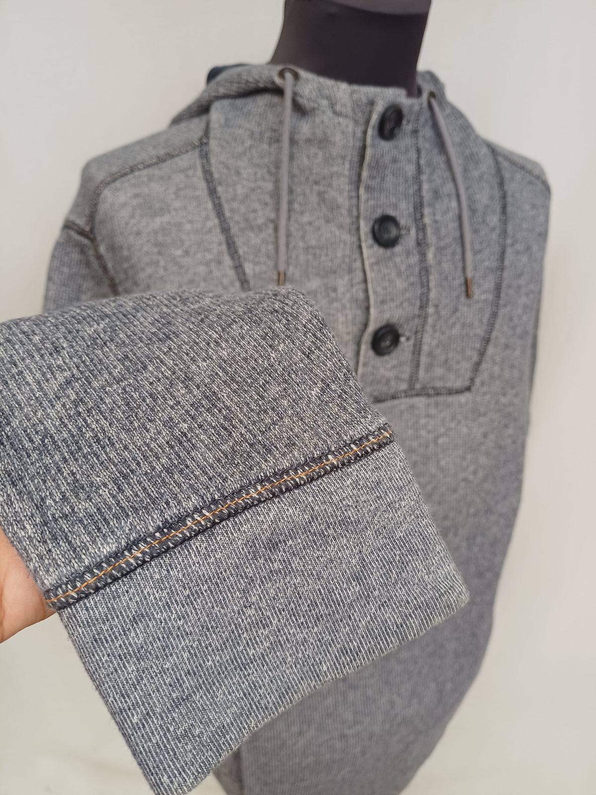 Hugo Boss Button Hooded Pullover Sweater Mens M