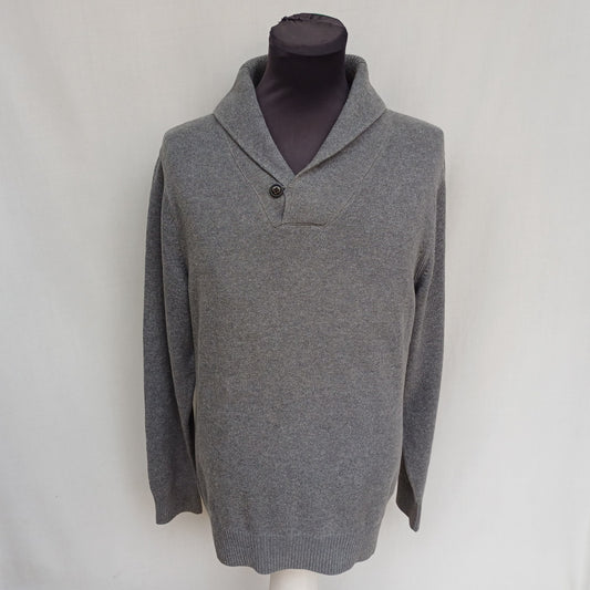 Tommy Hilfiger Shawl Collar Cotton/Wool Sweater Mens L