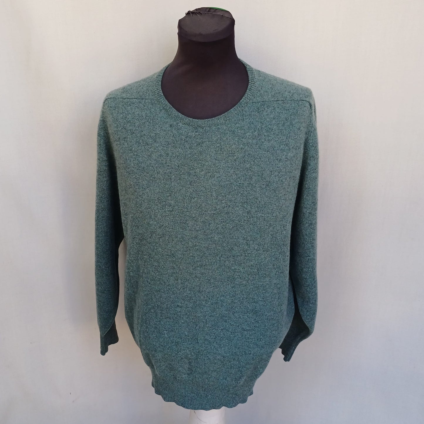 William Lockie Lambswool Crew Neck Sweater Scotland Jumper Mens L