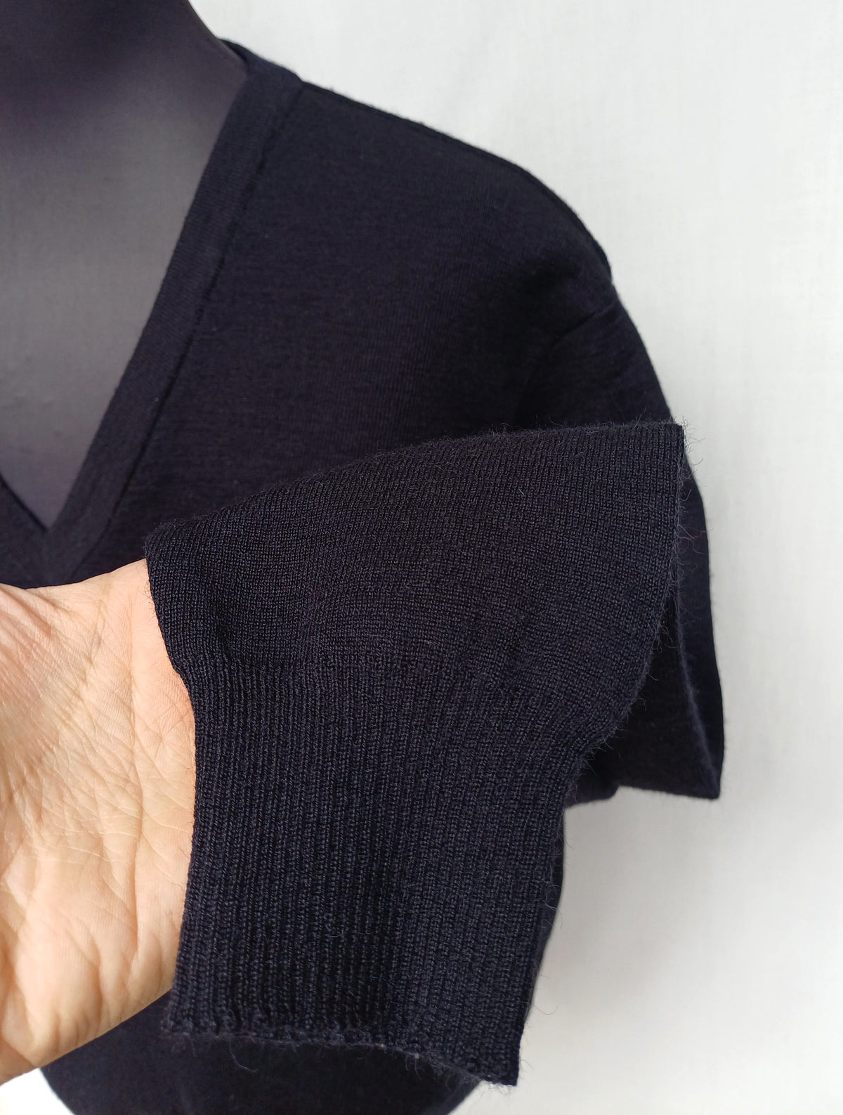 Saint James Wool V-neck Pullover Sweater Size EU 52/Mens L