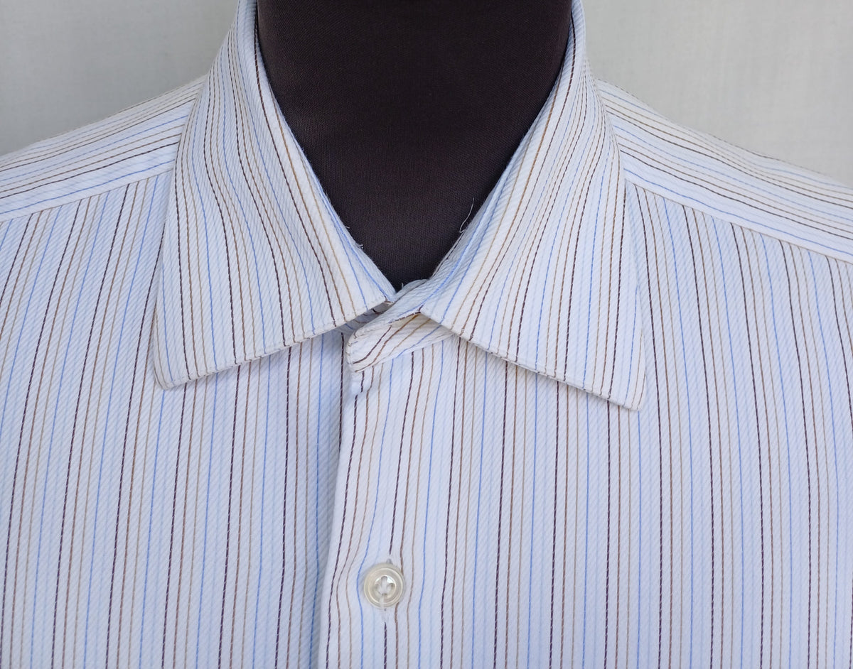Lanvin Paris Striped Button-Up Shirt Size 40/Mens M