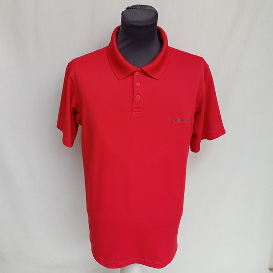 Columbia Omni-Shade Polo Button Shirt Mens L