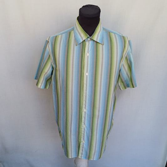 Banana Republic Cotton Striped Button-Up Shirt Mens M