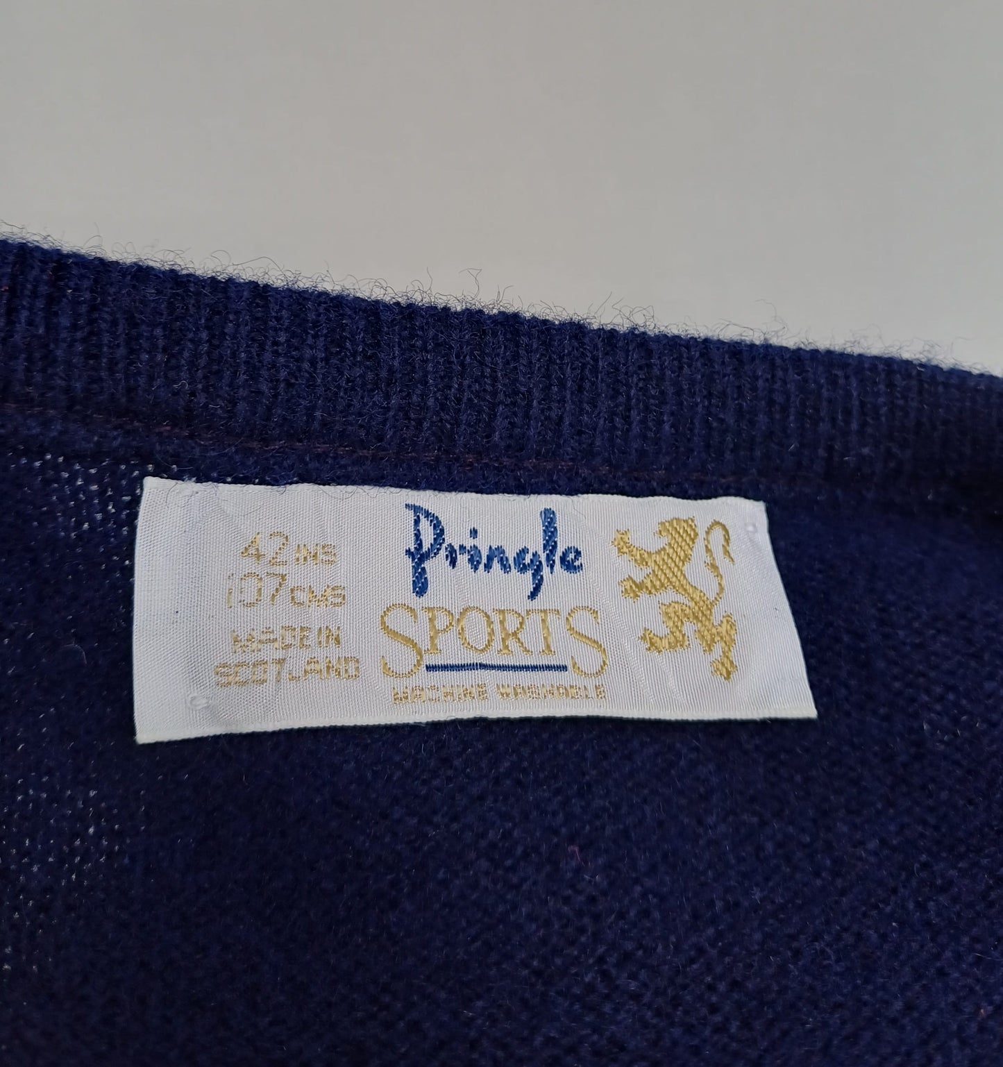 Vintage Pringle Sports Gand Slam 1990 V-Neck Pullover Sweater Mens L