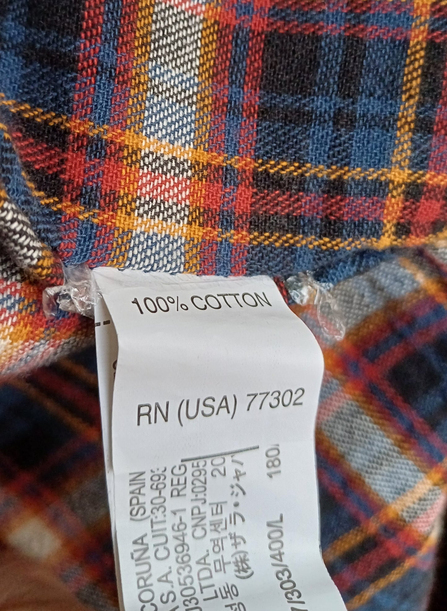 New With Tags Zara Young Checkered Plaid Cotton Button Up Flannel Shirt Mens L