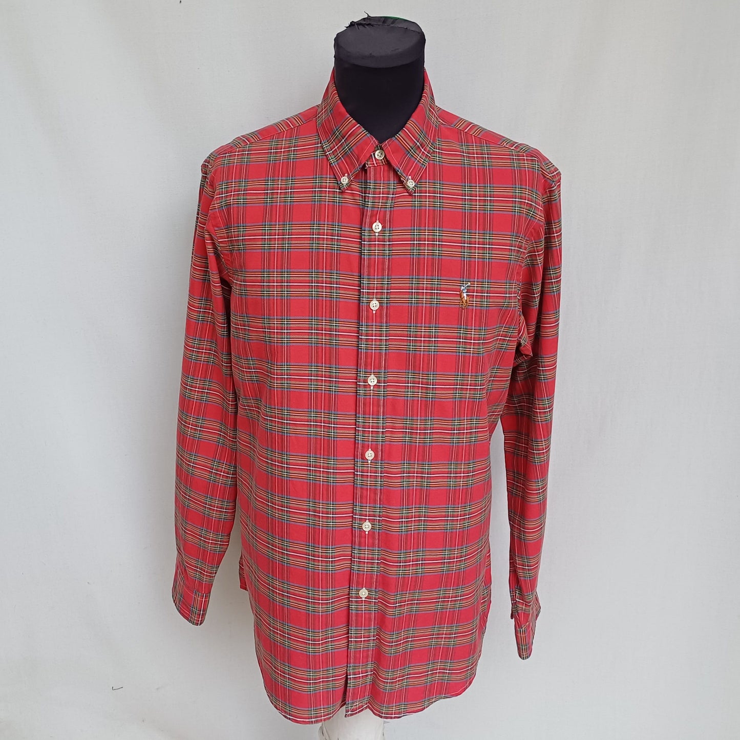 Ralph Lauren Classic Fit Plaid Button Down Long Sleeve shirt Mens M