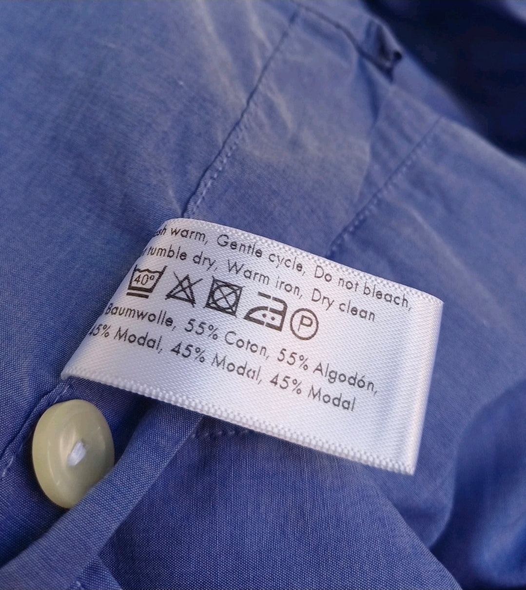 Eton Contemporary Fit Poplin Cotton/Modal L/S Button Shirt Size 39/15.5/Mens M