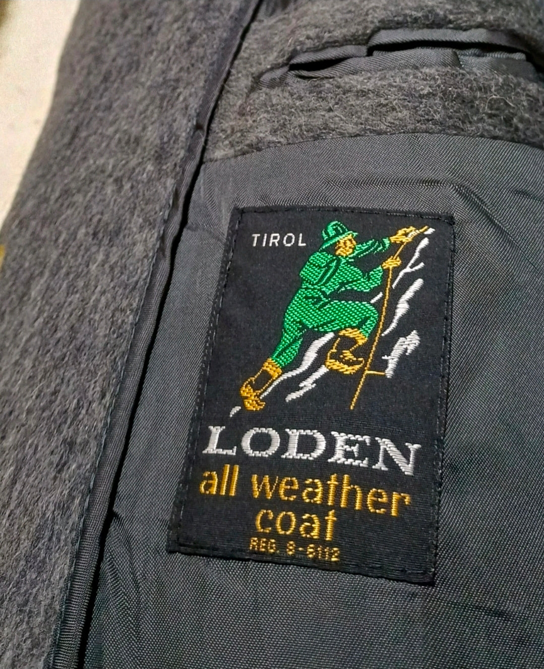 Vintage All Weather Tirol Loden Mens Wool Button Coat Long Overcoat Size 52