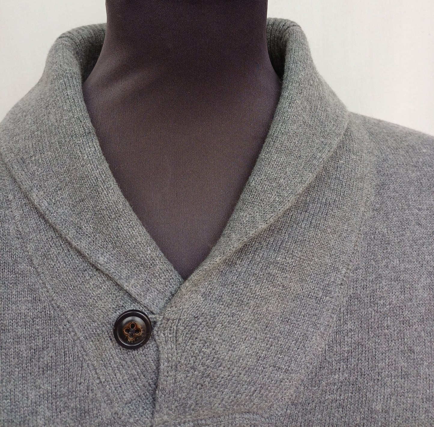 Tommy Hilfiger Shawl Collar Cotton/Wool Sweater Mens L