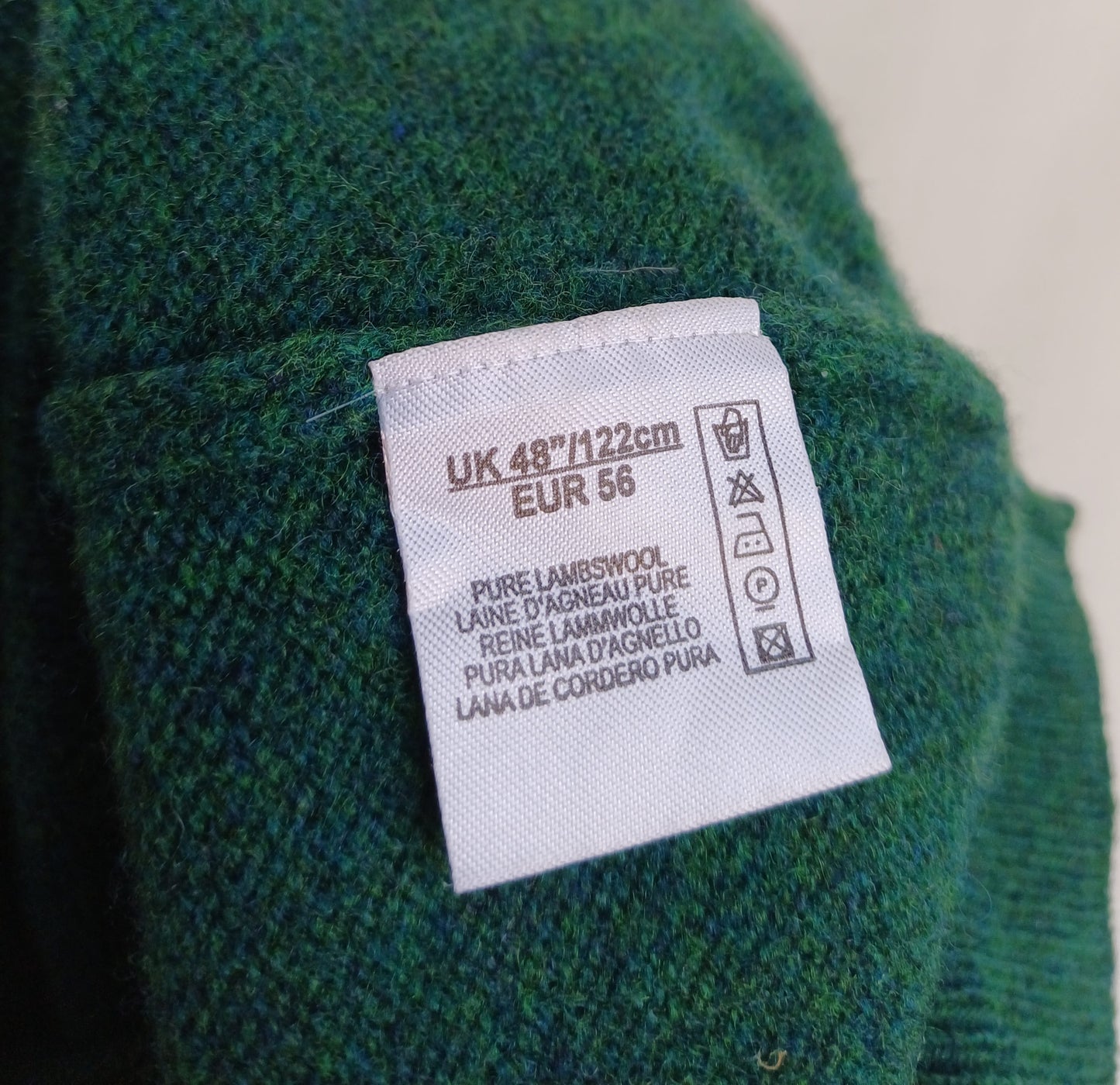 Alan Paine Lambswool V-Neck Pullover Sweater Mens 2XL