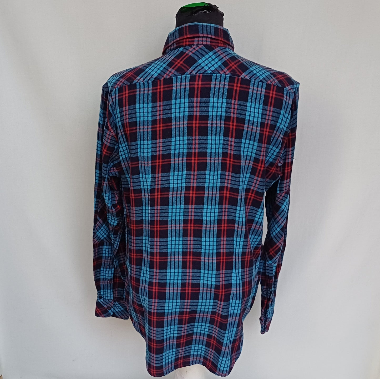 New With Tags Zara Young Checkered Plaid Cotton Button Up Flannel Shirt Mens L