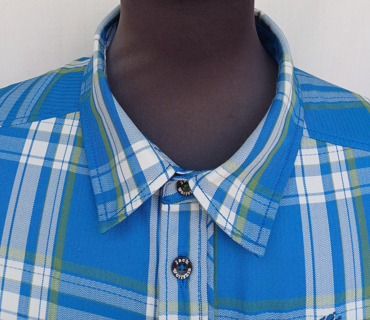 Jack Wolfskin Plaid Outdoor Button-Up shirt Mens L