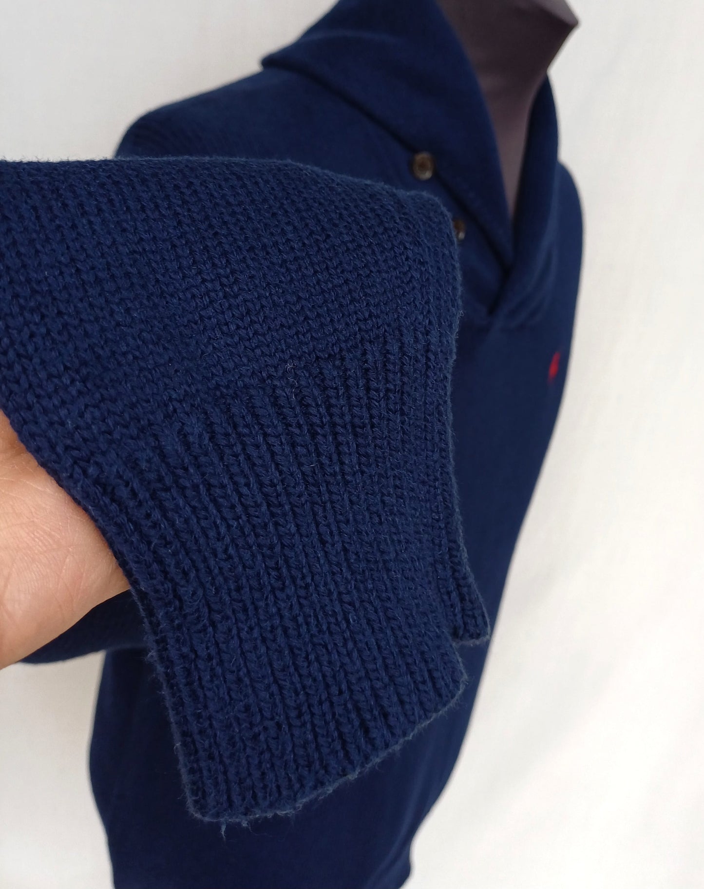 Polo Ralph Lauren Shawl Collar Cotton Knit Sweater Mens M