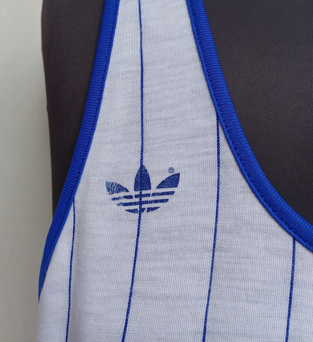 Vintage 80s Adidas Ventex Striped Basketball Jersey Mens M