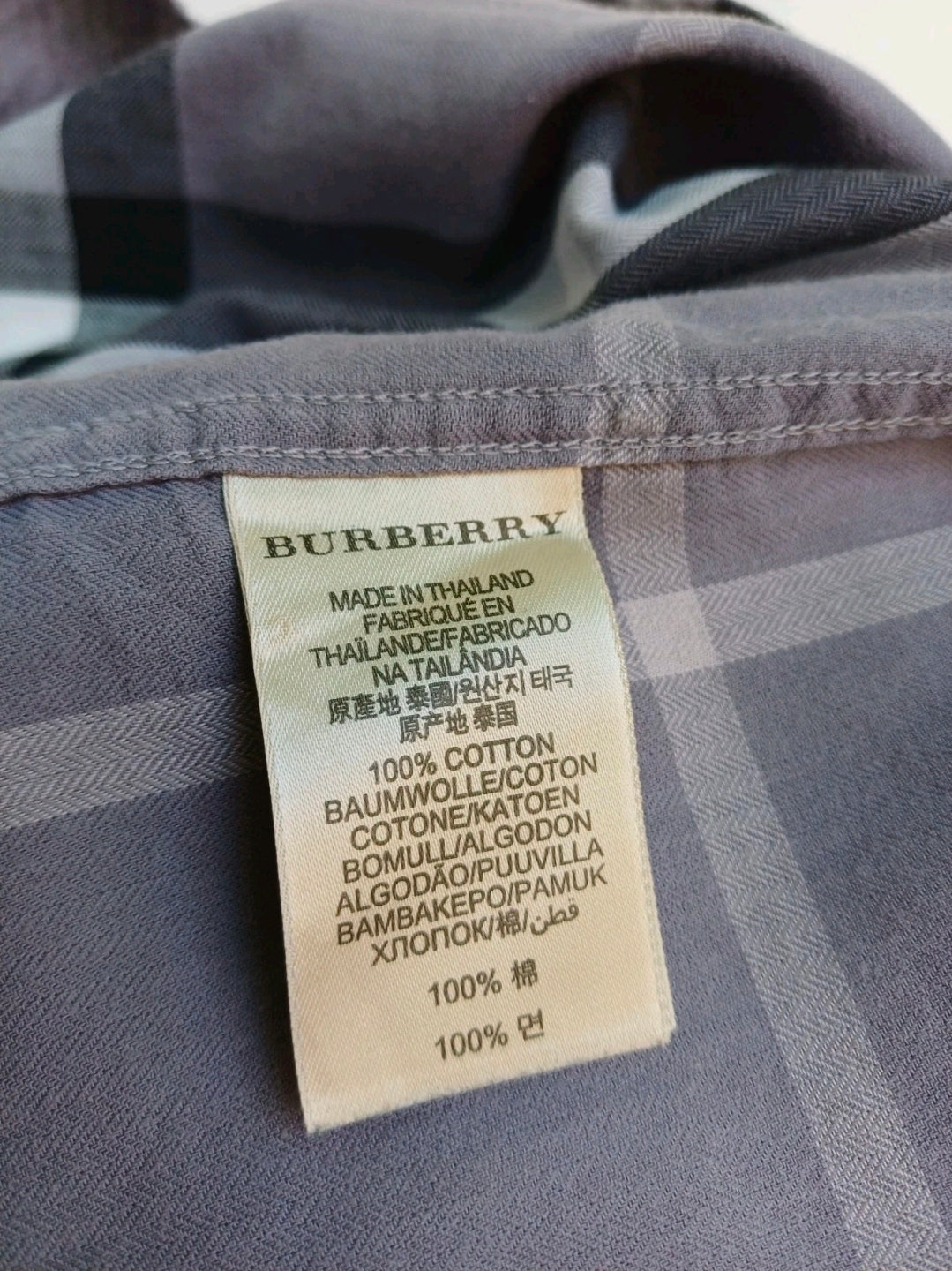 Burberry Brit 100% Cotton Button Down Shirt Size Mens M