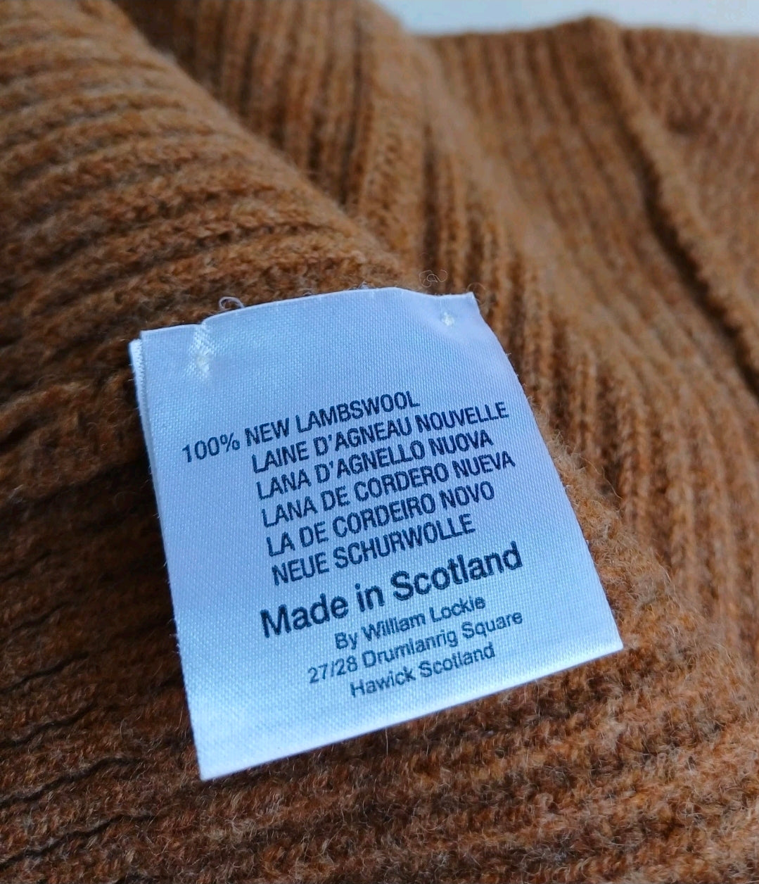 William Lockie Steppin Out Lambswool Knit Cardigan Sweater Mens XL