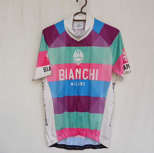 Bianchi Milano Full Zip Cycling Jersey Mens L