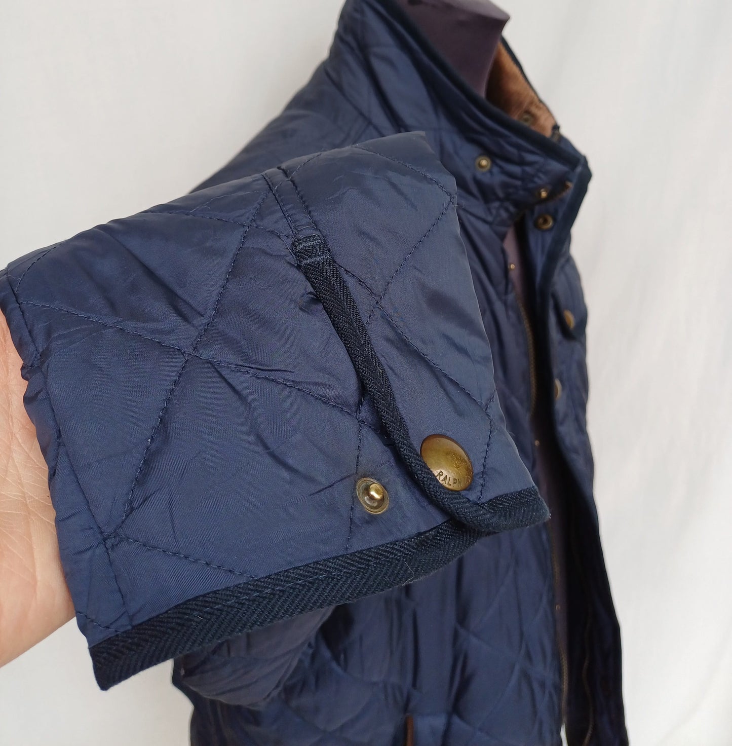 Polo Ralph Lauren Corduroy Collar Quilted Padded Jacket Mens M