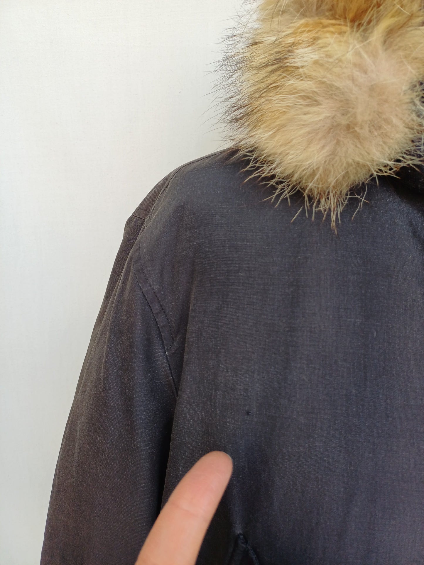 Woolrich Mens Arctic Real Coyote Fur Down Parka Coat XL/XXL