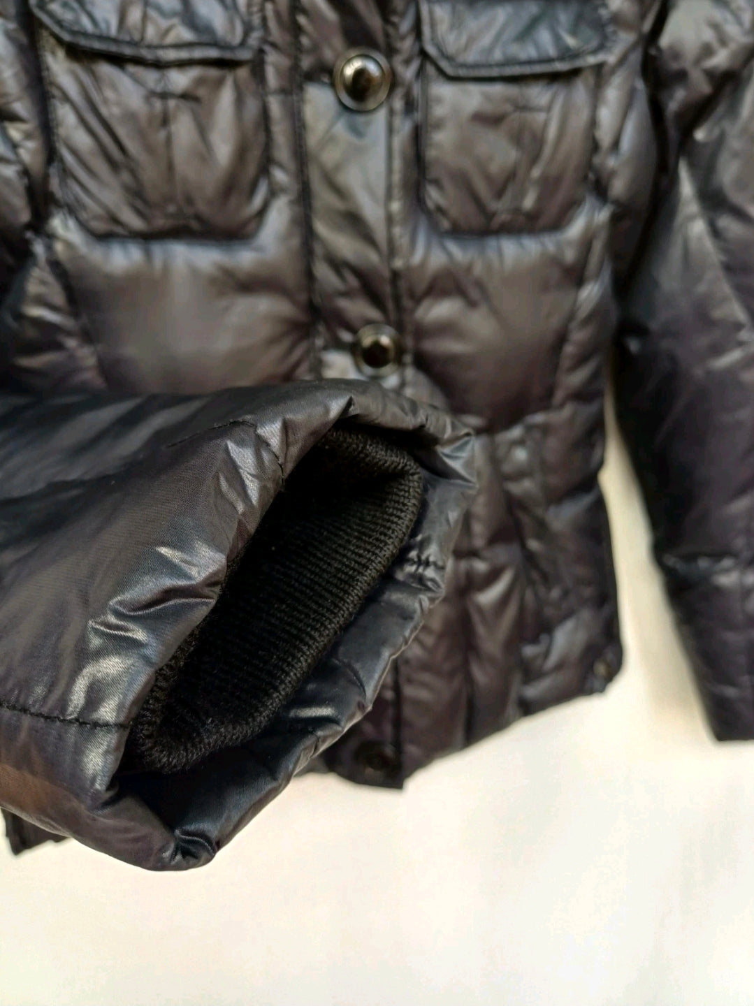 Blauer USA Womens Zip/Button Raccoon Fur Quilted Down Puffer Jacket Size XS