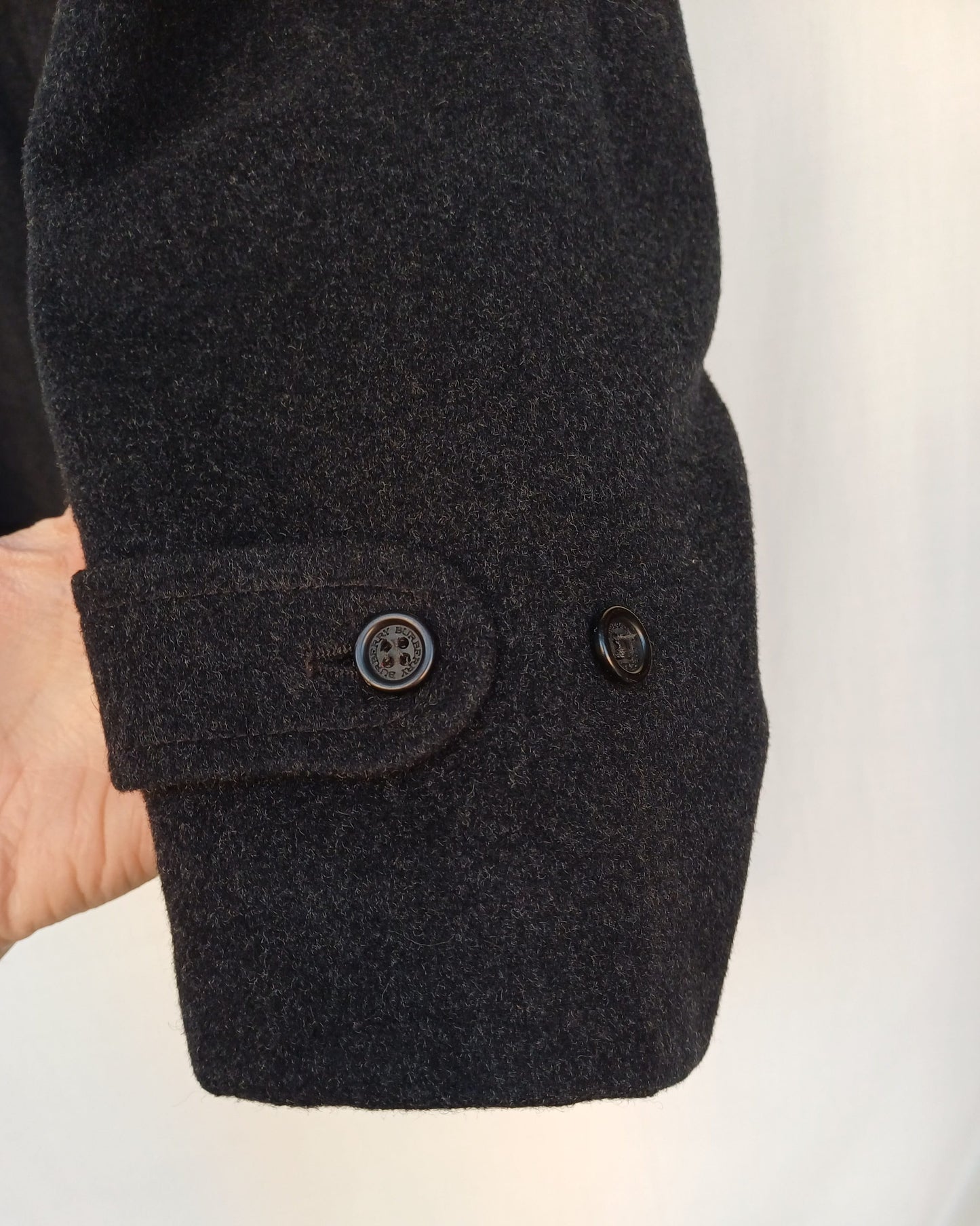 Burberry London Nova Check Lining Merino Wool Coat Overcoat Size 3/Mens S