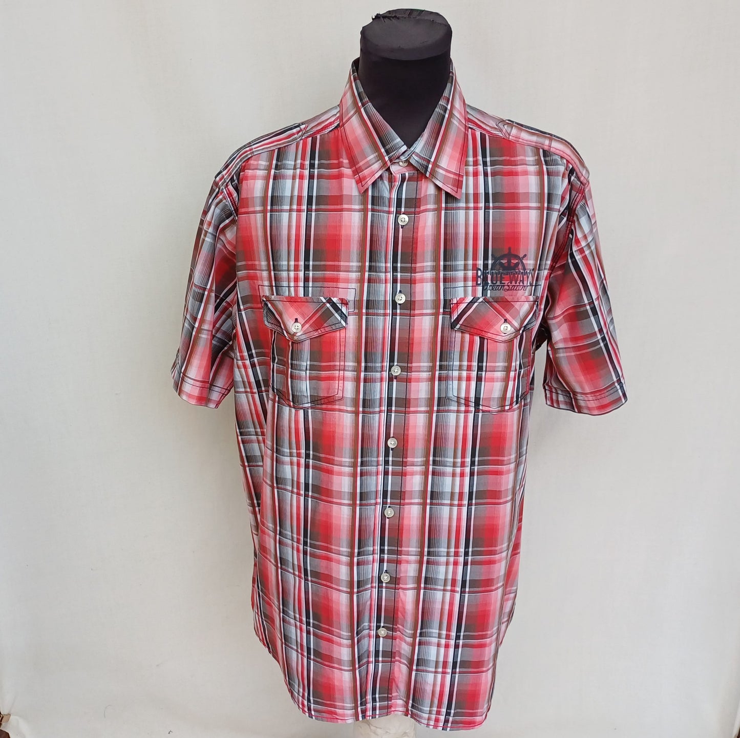 Lot Of 3 Engbers 100% Cotton Button-Up Check Shirt Size 43-44/Mens XL Oversized