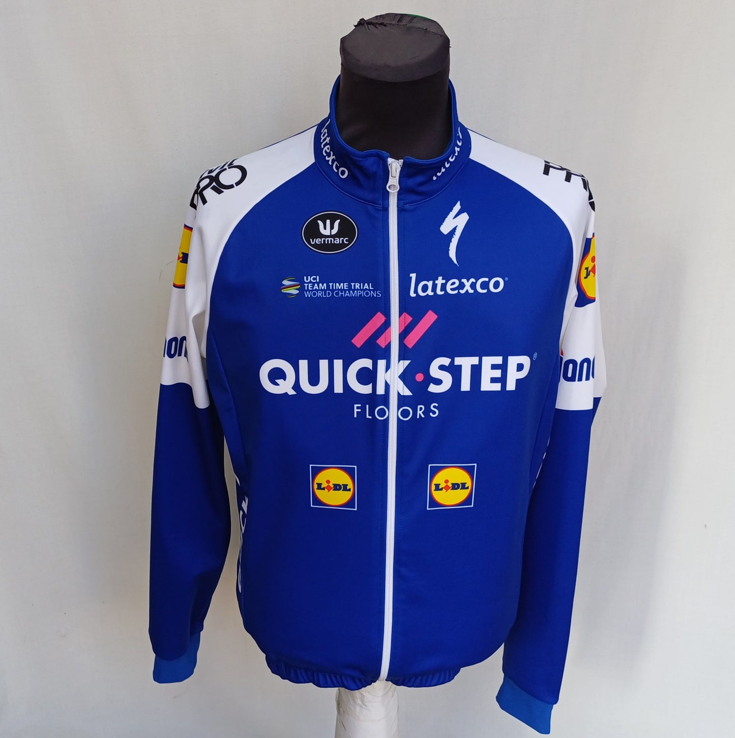 Quick Step Vermarc 2017 Windtex Long Sleeve Cycling Jersey Mens L