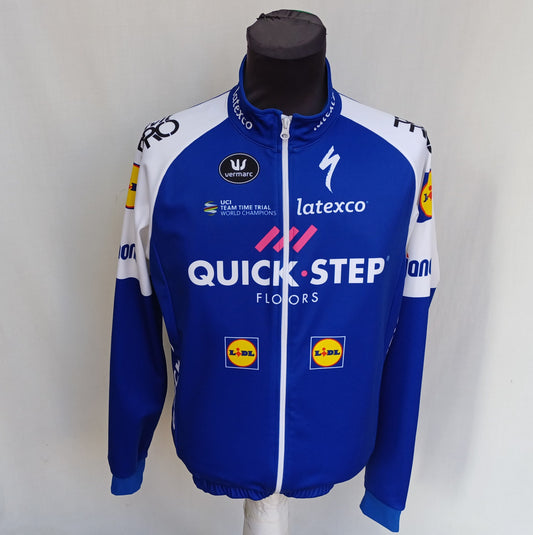 Quick Step Vermarc 2017 Windtex Long Sleeve Cycling Jersey Mens L