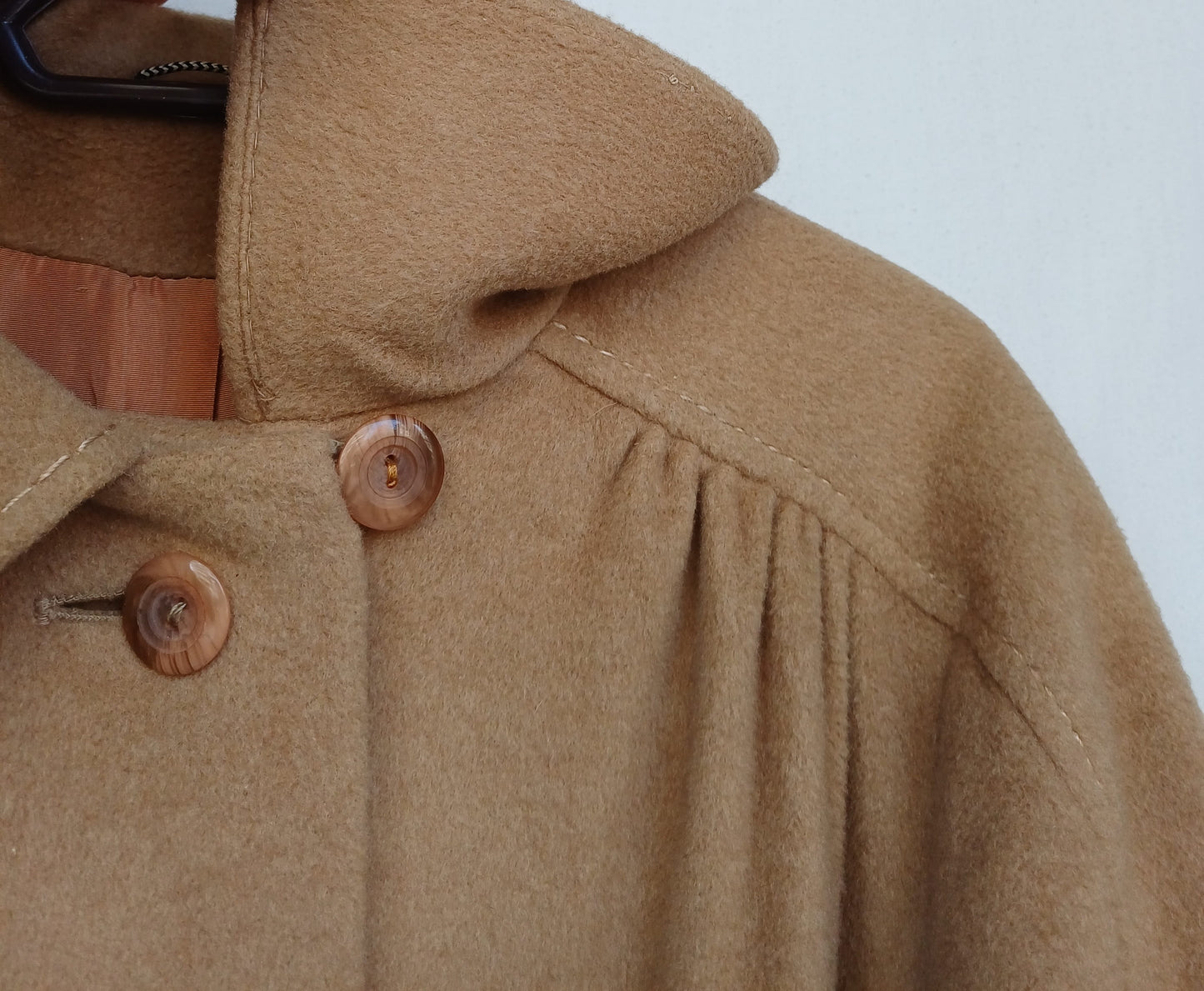 Vintage Julius Womens Button Cashmere/Wool Coat Size UK 17/EU 44/Large