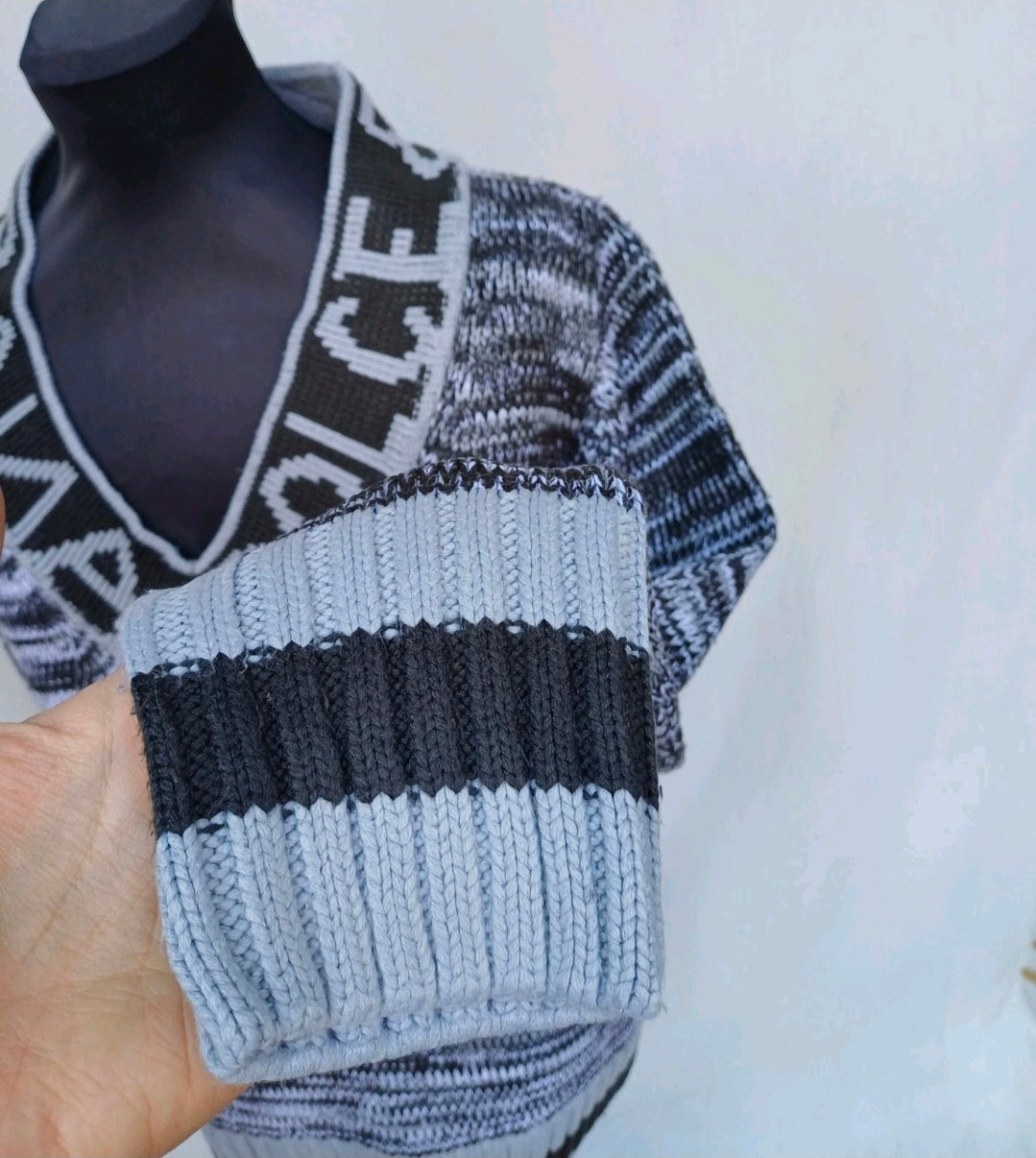 Dolce &Gabbana D&G Spell Out Wool Knit Pullover Sweater Jumper Mens S Oversized