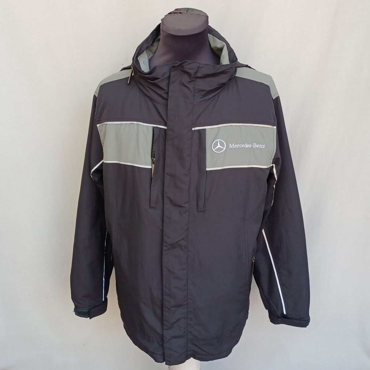 Mercedes Benz Full Zip Hooded Jacket Mens S Fits L