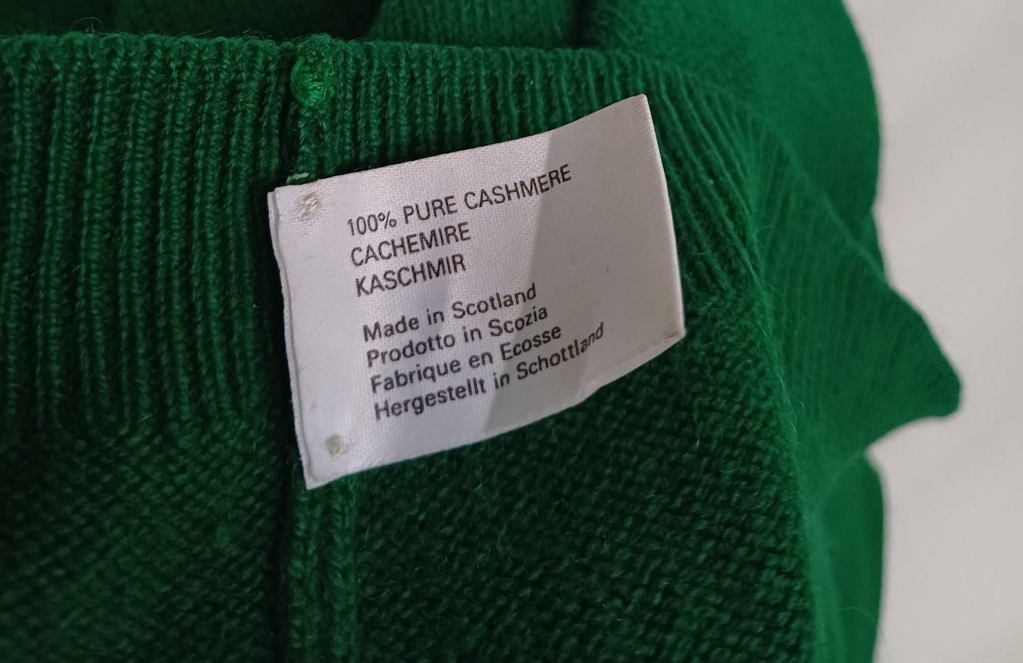 Vintage Charles Of Scotland Pure Cashmere Button Cardigan Mens XL