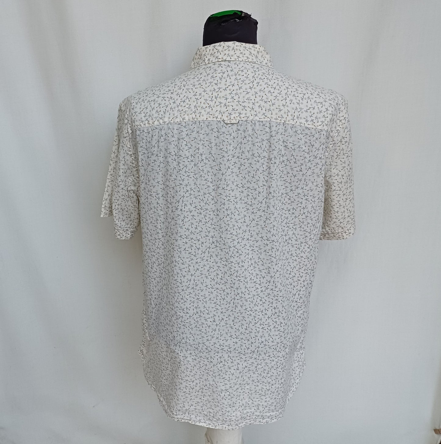 Allsaints Avoca Cotton Button-Up Shirt Mens L