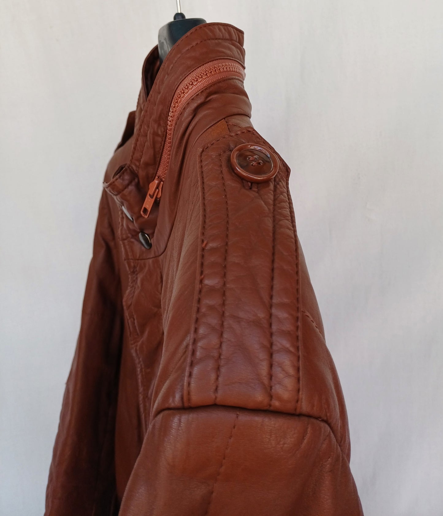 Angelo Litrico Cowhide Leather Long Coat Mens EU 54