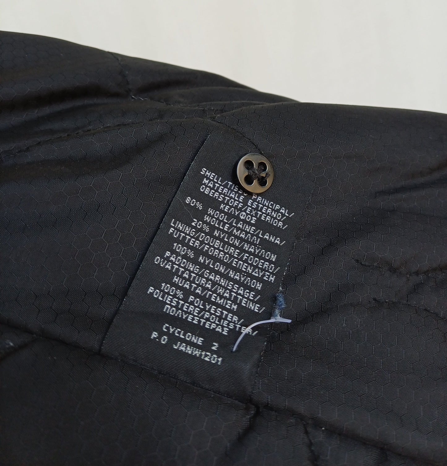 Schott Cyclone 2 Double Zipper Quilted Lining Wool Button Peacoat Mens L