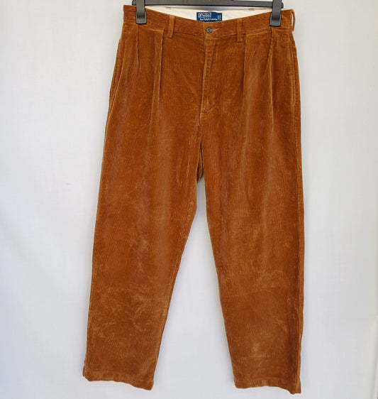 Vintage Polo Ralph Lauren Cotton Corduroy Andrew Pants Size 30/34