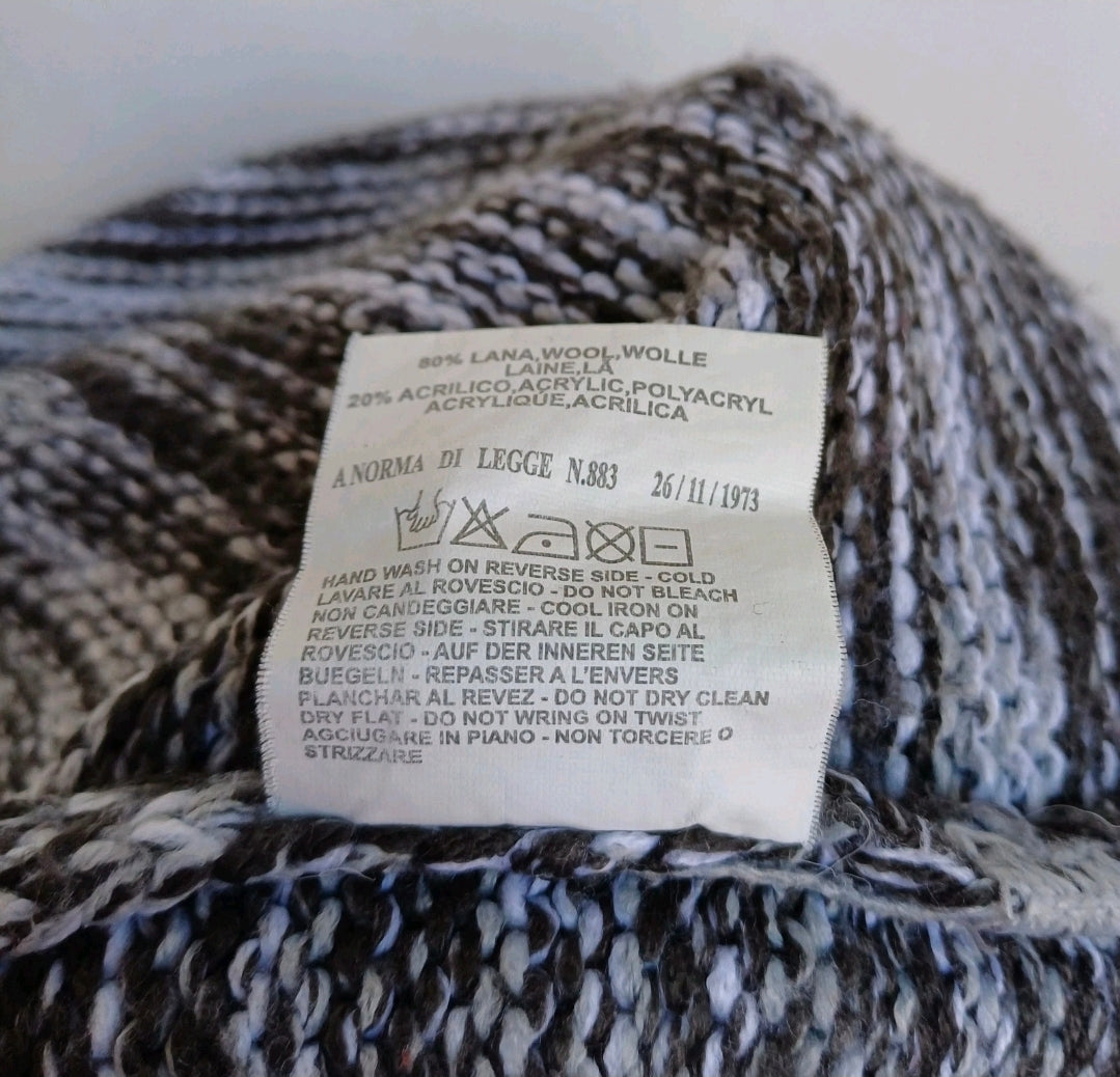 Dolce &Gabbana D&G Spell Out Wool Knit Pullover Sweater Jumper Mens S Oversized