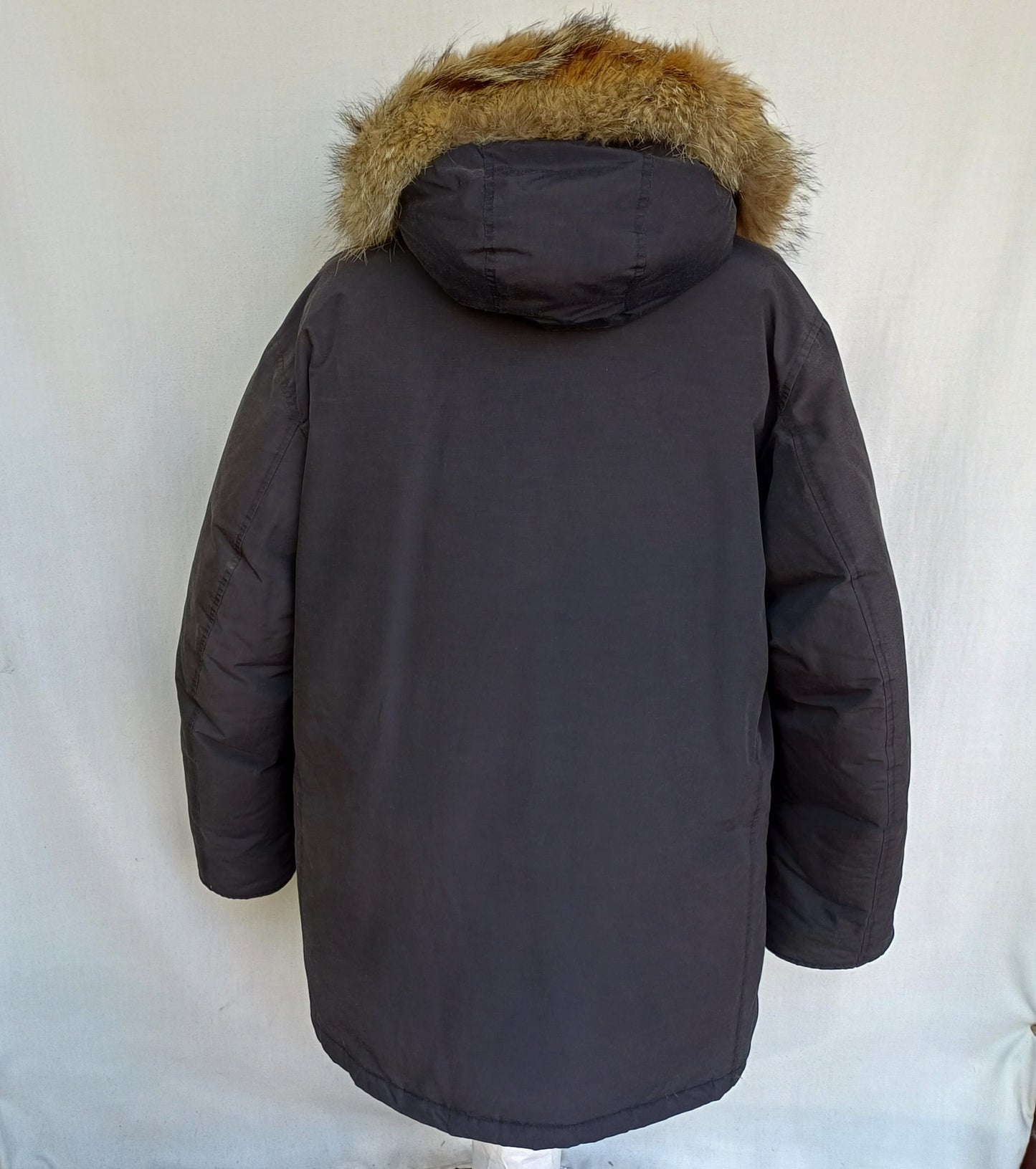 Woolrich Mens Arctic Real Coyote Fur Down Parka Coat XL/XXL