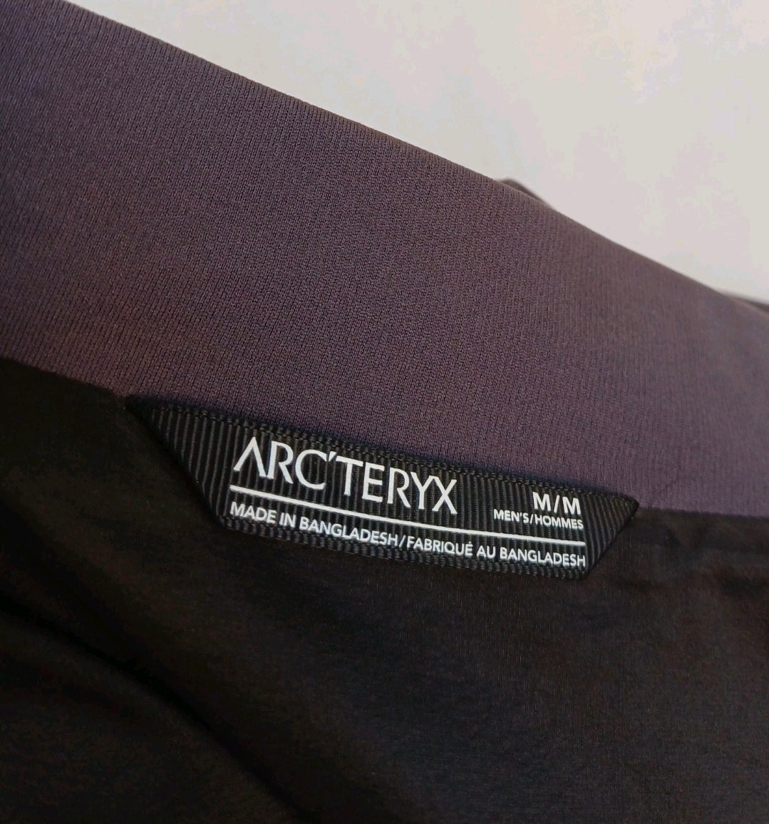 Arcteryx Seton Bomber Zip Jacket Gray Lightweight Mens M