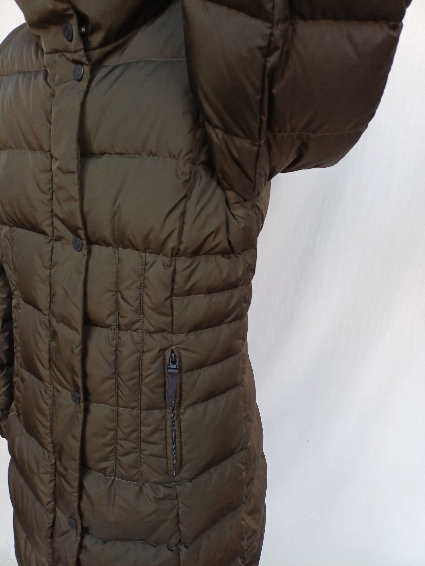 Bogner Fire+Ice Womens Zip/Snap Quilted Puffer Down Long Jacket Size M