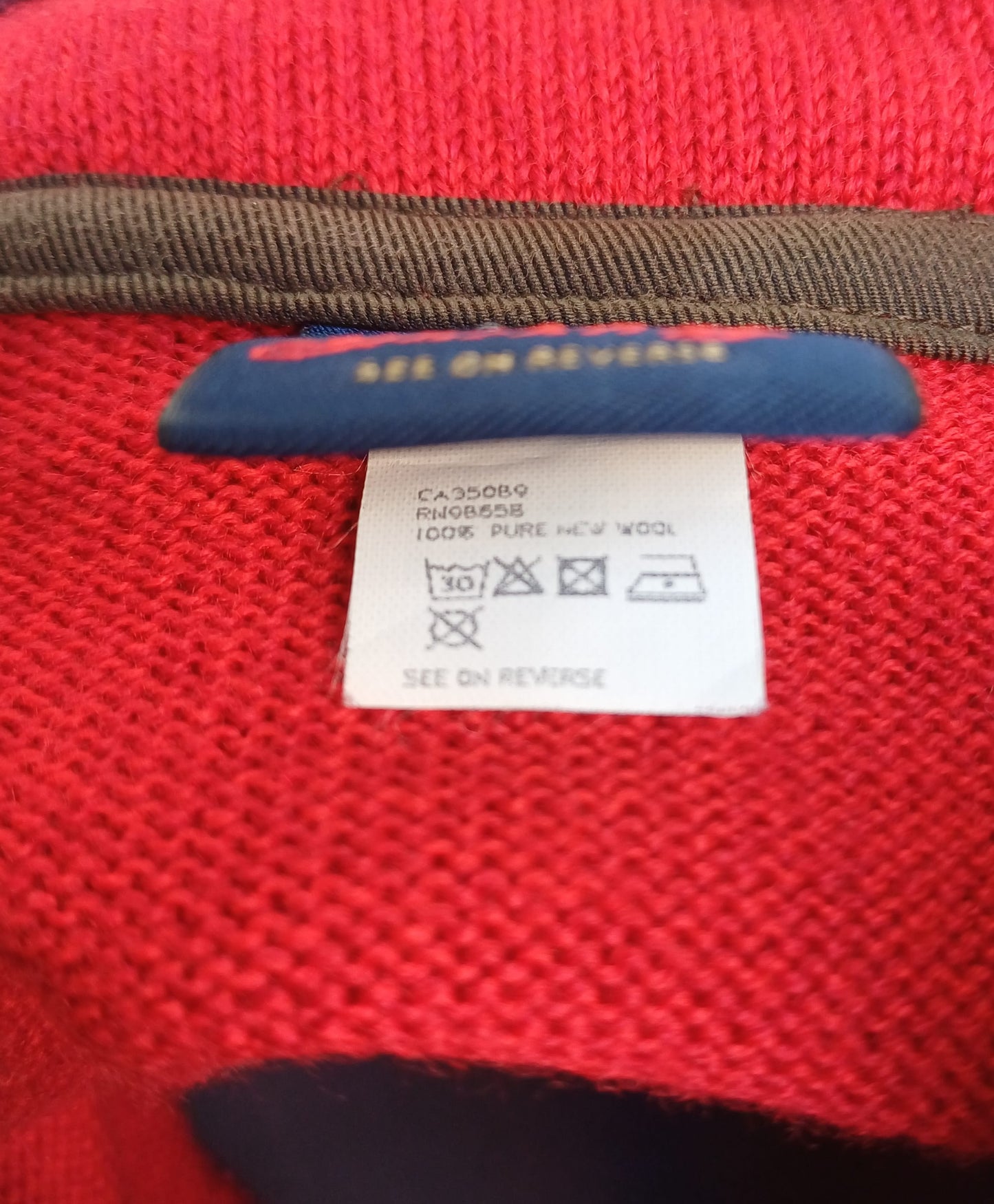 Paul and Shark Yachting 100% Wool Half Zip Sweater Mens M